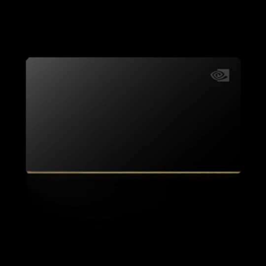 NVIDIA 4-way NVLink bridge for H200 NVL — the passive black bridge board with the NVIDIA logo, shown top-down on white